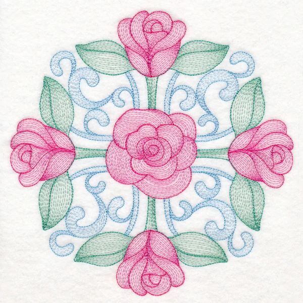 Fancy Floral Medallion - Rose - Image 6