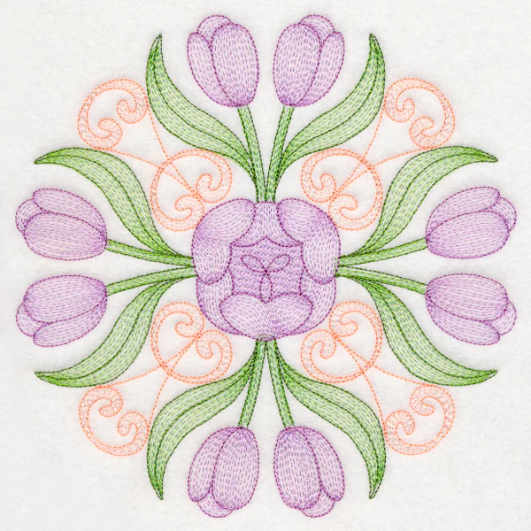 Fancy Floral Medallion - Tulip