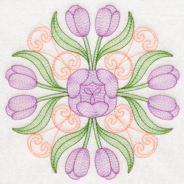 Fancy Floral Medallion - Tulip - Image 2