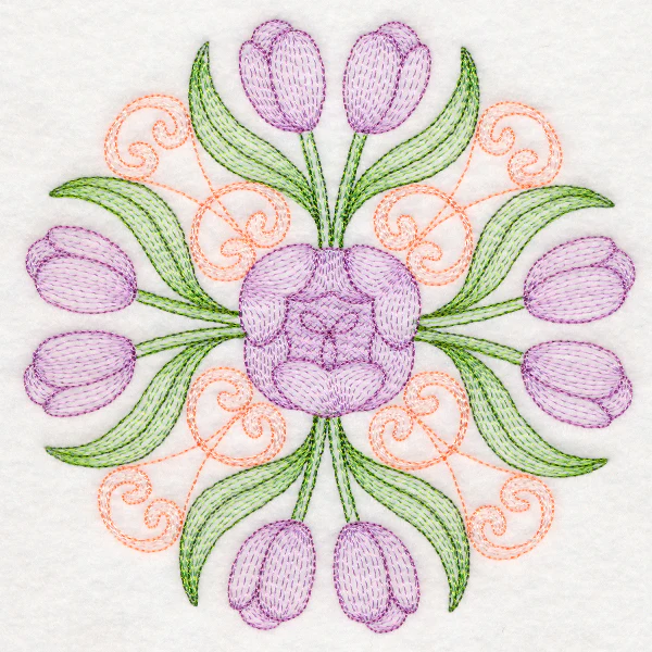 Fancy Floral Medallion - Tulip - Image 3