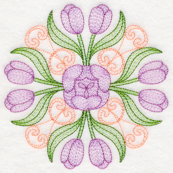 Fancy Floral Medallion - Tulip - Image 4