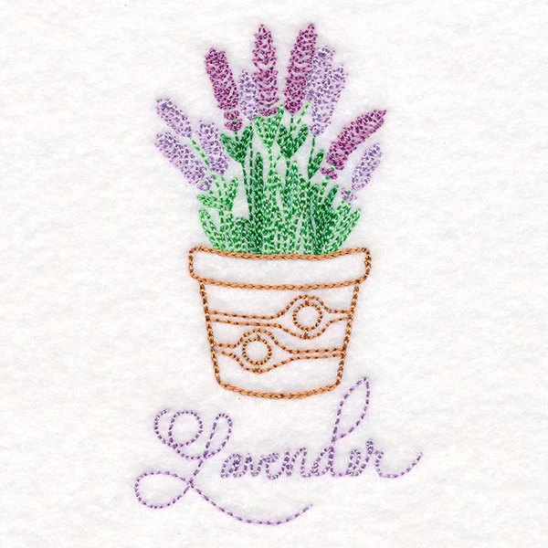 Fancy Flowerpot Lavender (Vintage) - Image 2