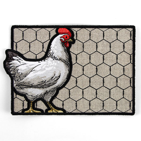 Farmhouse Chicken Mug Rug (In-the-Hoop) - Image 8