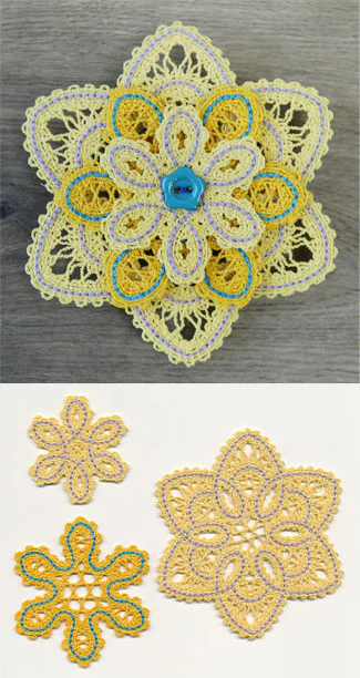 Fashion Flower (Layered Battenburg Lace) - Image 3