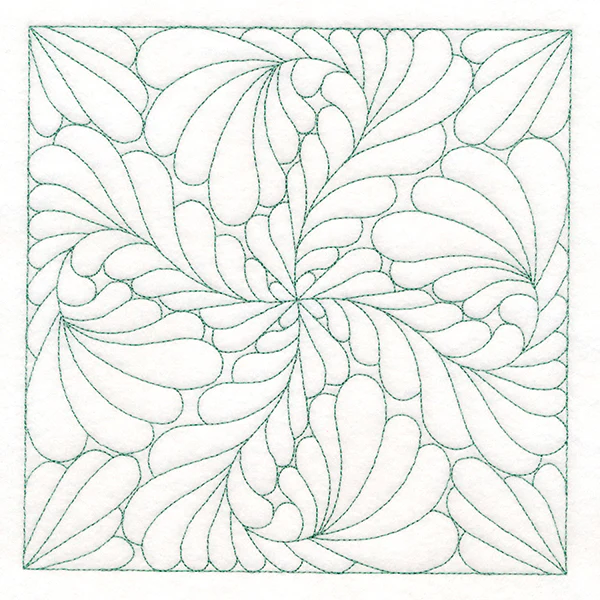 Feather Quilting Square 3 (Double Run) - Image 2