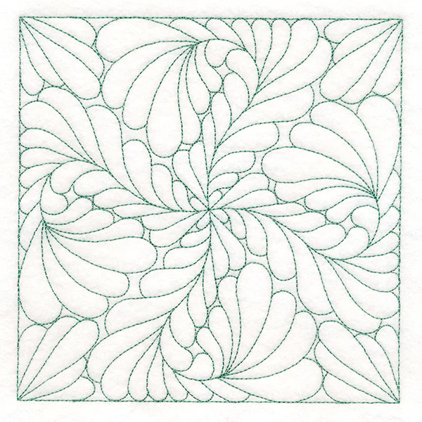 Feather Quilting Square 3 (Double Run) - Image 3