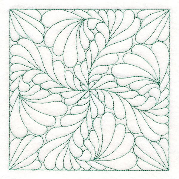 Feather Quilting Square 3 (Double Run) - Image 4