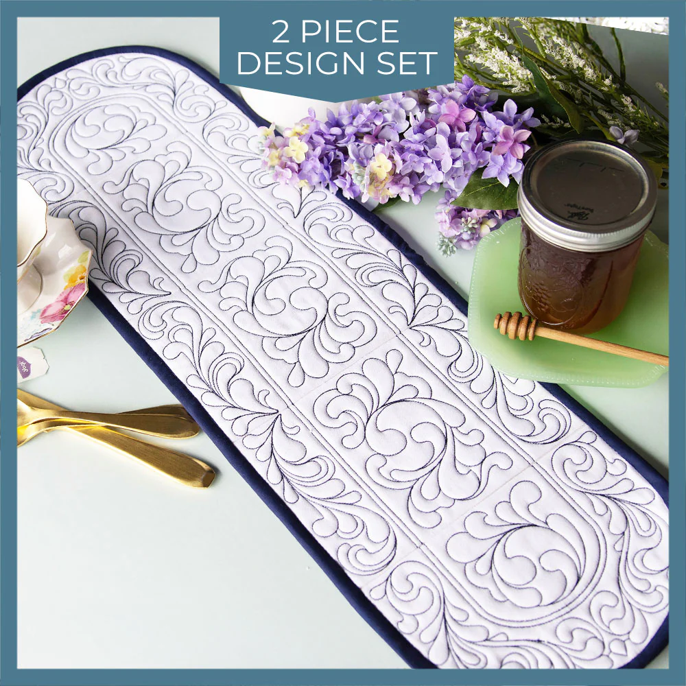 Feather Quilting Table Runner Set - Image 9