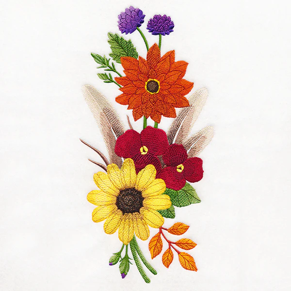 Feathered Autumn Flower Spray - Image 2