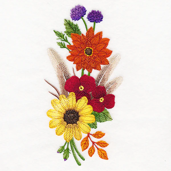 Feathered Autumn Flower Spray - Image 5