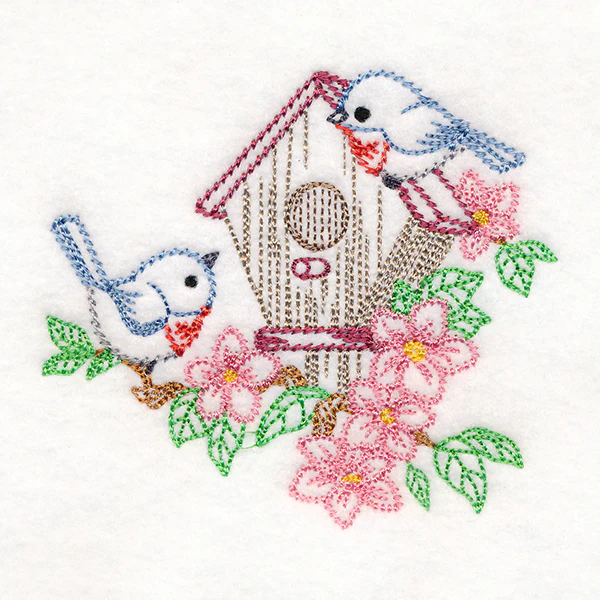 Feathered Friends Birdhouse - Bluebirds (Vintage) - Image 5