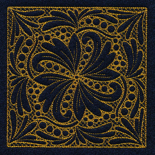 Feathers & Filigree Square 3 (Trapunto) - Image 10