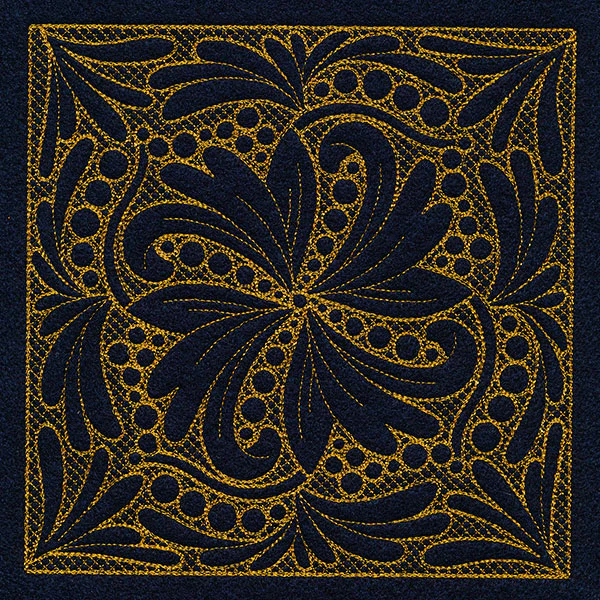 Feathers & Filigree Square 3 (Trapunto) - Image 4