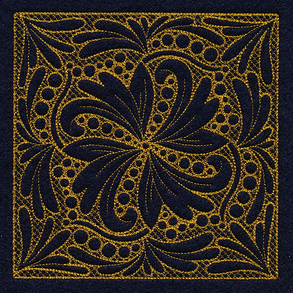 Feathers & Filigree Square 3 (Trapunto) - Image 7