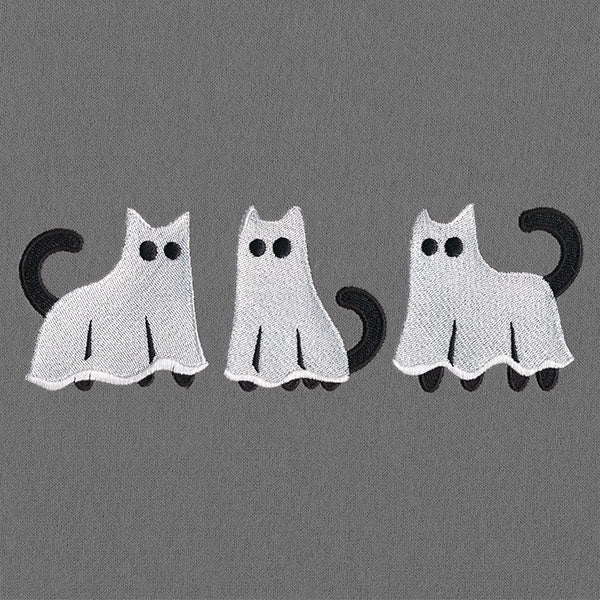 Feline Spooky Ghost Cat Border - Image 5