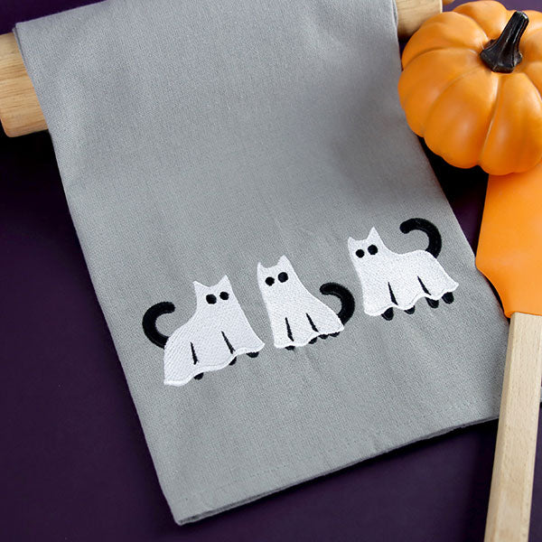 Feline Spooky Ghost Cat Border - Image 6
