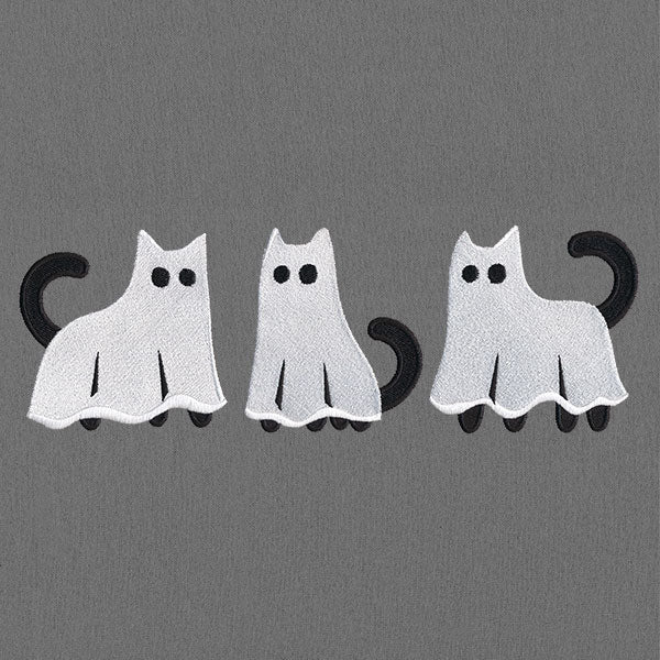 Feline Spooky Ghost Cat Border - Image 9