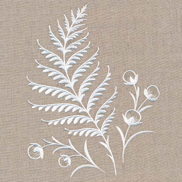 Fern and Berries Accent (Whitework) - Image 4