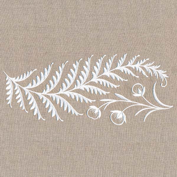 Fern and Berries Border (Whitework) - Image 2