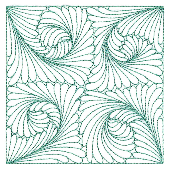 Fern Pattern Quilting Square (Double Run) - Image 5