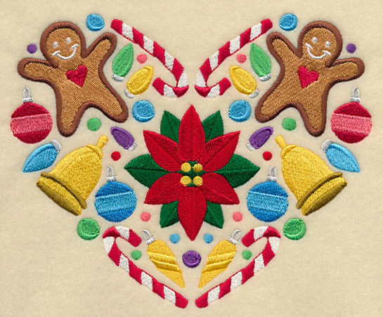 Festive Christmas Heart - Poinsettia - Image 2