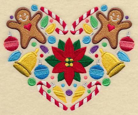 Festive Christmas Heart - Poinsettia - Image 3