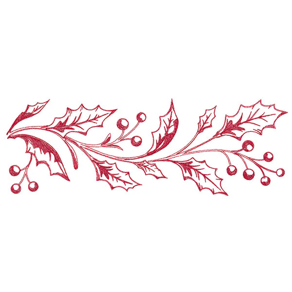 Festive Christmas Holly Border - Image 5