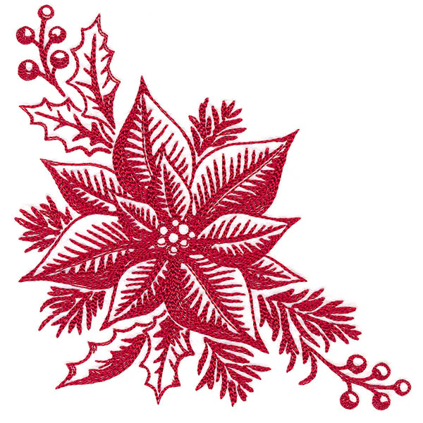 Festive Christmas Poinsettia Corner - Image 3