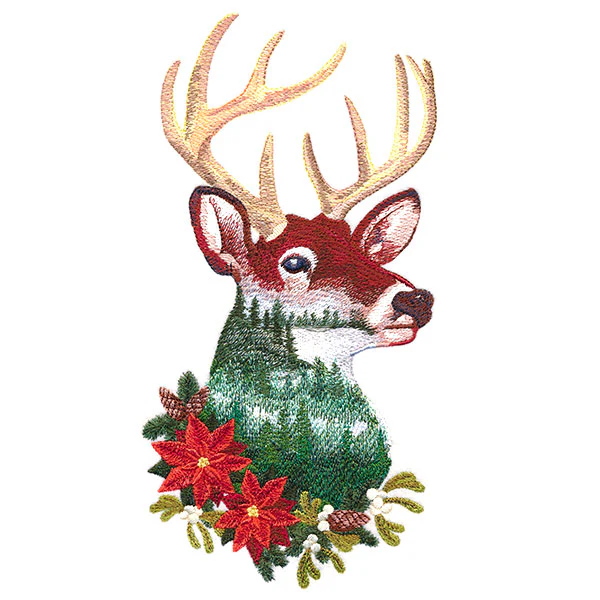 Festive Deerscape in Watercolor - Image 3