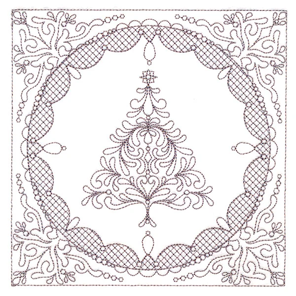 Festive Elegance - Christmas Tree (Trapunto) - Image 3