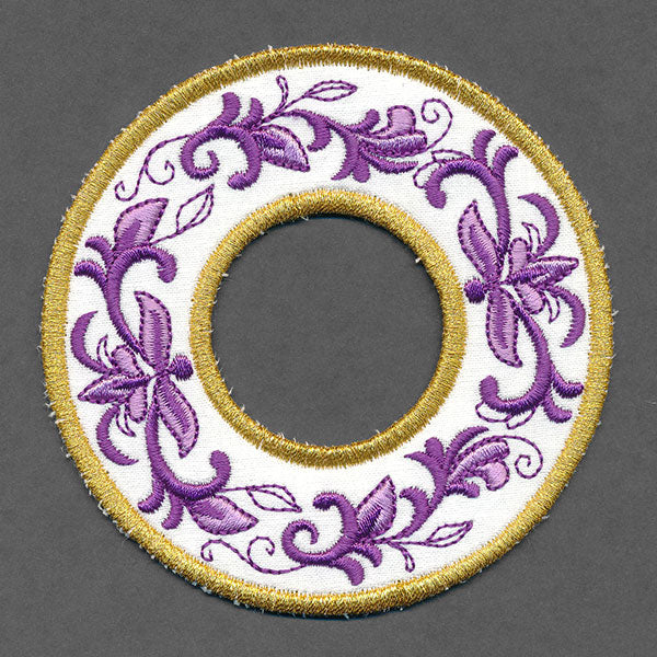 Festive & Elegant Alphabet Ornaments - Letter O (In-the-Hoop)