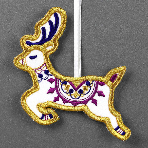 Festive & Fancy Reindeer Ornament (In-the-Hoop) - Image 2