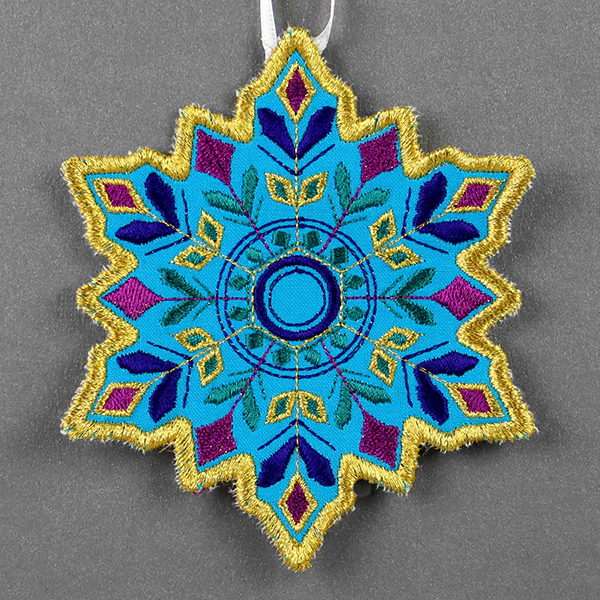 Festive & Fancy Snowflake Ornament (In-the-Hoop) - Image 5