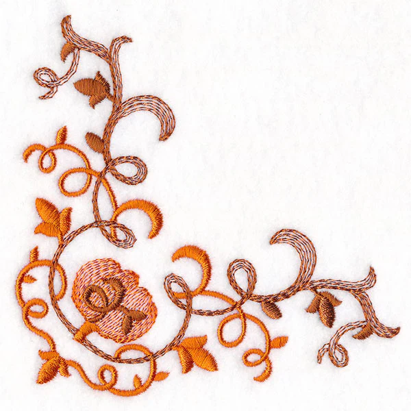 Festive Filigree Pumpkin Pillow Corner - Image 3
