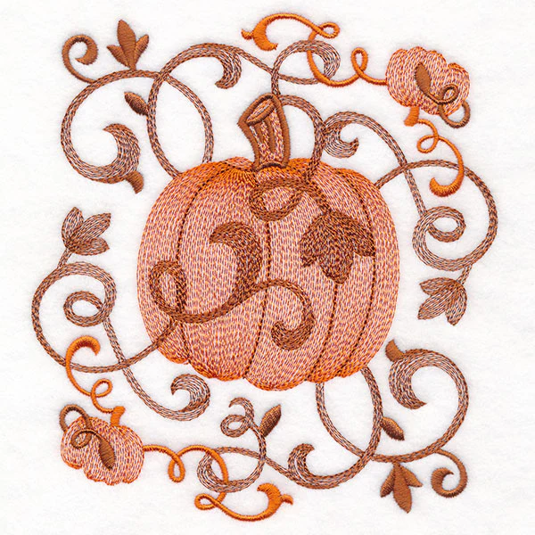 Festive Filigree Pumpkin Pillow Feature - Image 2