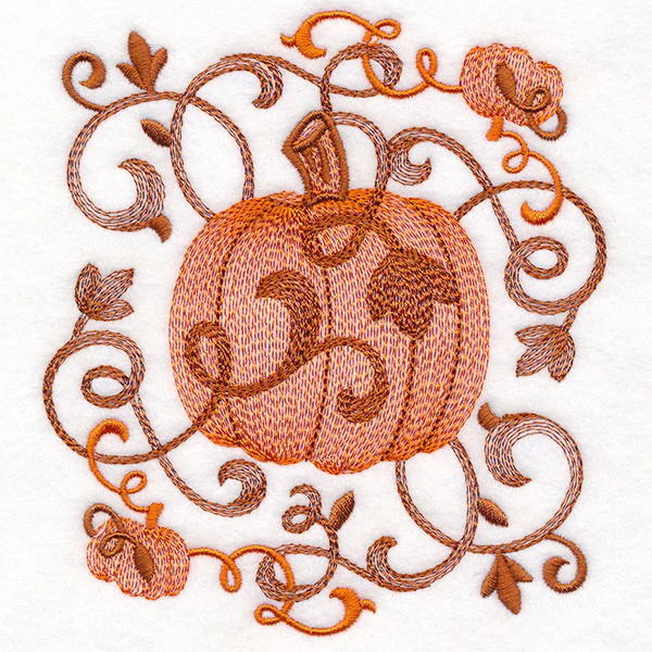 Festive Filigree Pumpkin Pillow Feature - Image 3