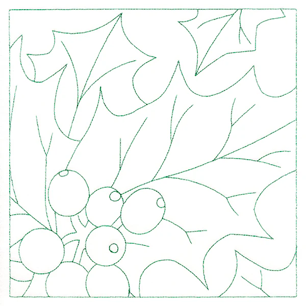 Festive Florals Quilting - Holly and Berries (Double Run)