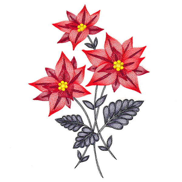 Festive Flourishing Bouquet - Poinsettia - Image 4