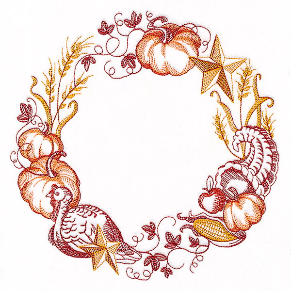 Festive Harvest Fall Wreath - Image 2