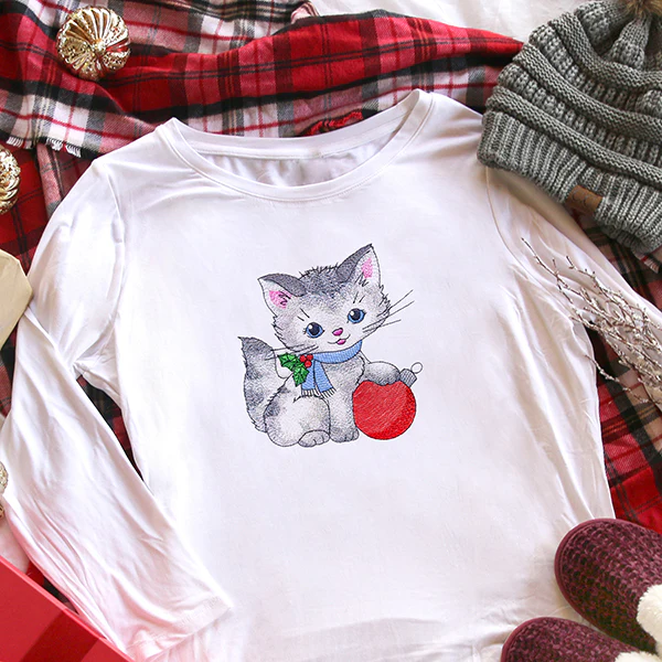 Festive Kitty with Ornament - Image 8
