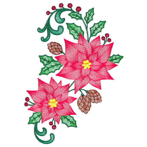 Festive Poinsettia Bouquet - Image 4