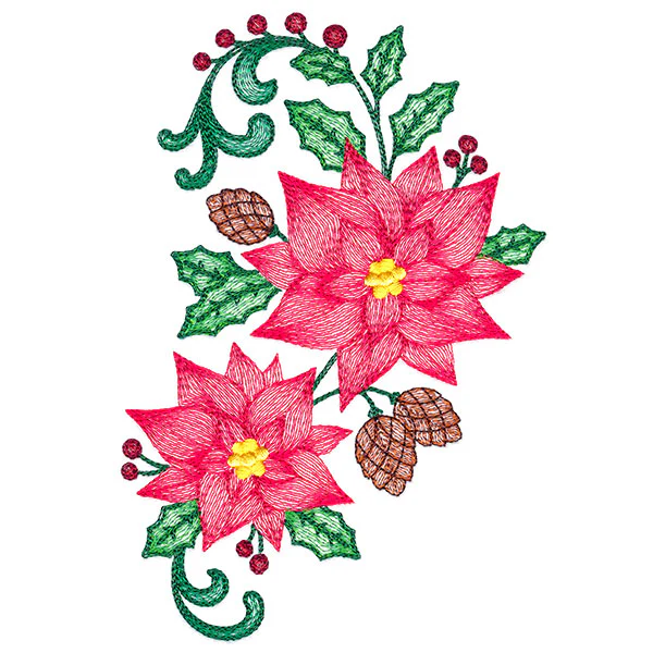 Festive Poinsettia Bouquet - Image 7
