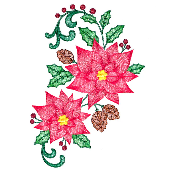 Festive Poinsettia Bouquet - Image 8