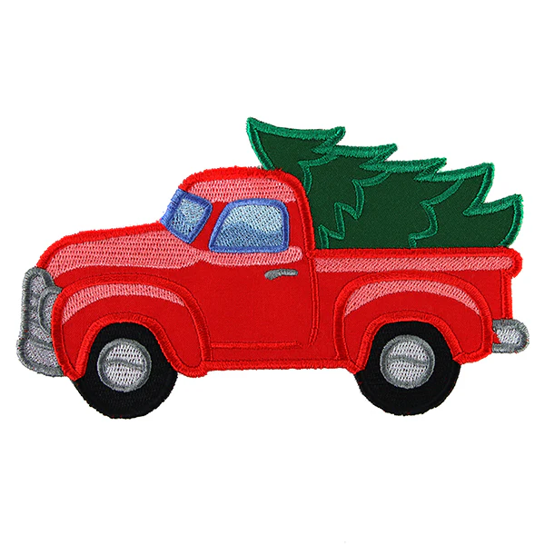 Festive Retro Truck Towel Topper (In-the-Hoop) - Image 2