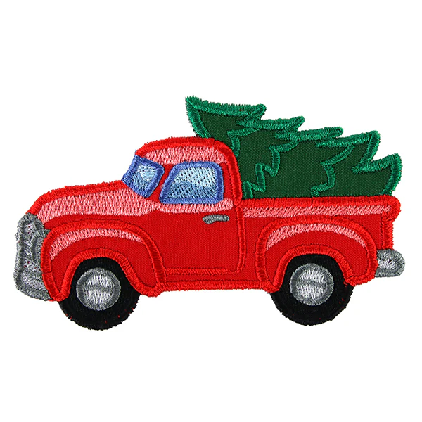Festive Retro Truck Towel Topper (In-the-Hoop) - Image 4