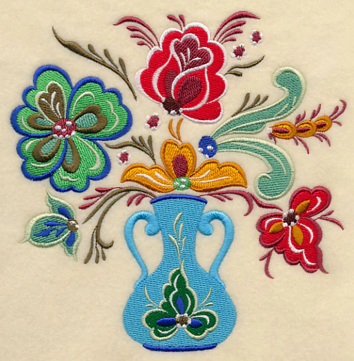 Festive Rosemaling Bouquet - Image 2