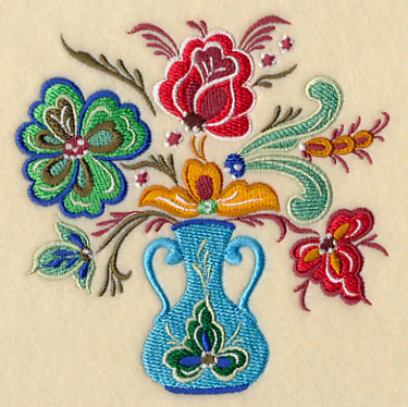 Festive Rosemaling Bouquet - Image 4
