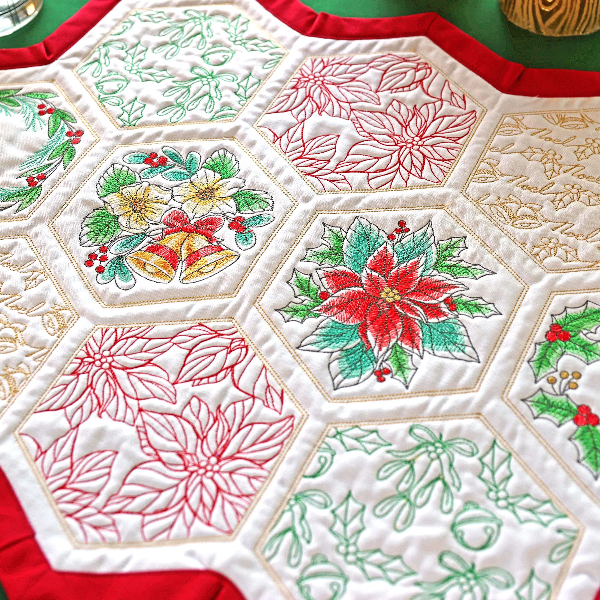 Festive Stitches Quilt Hexagon Design Pack - Image 9