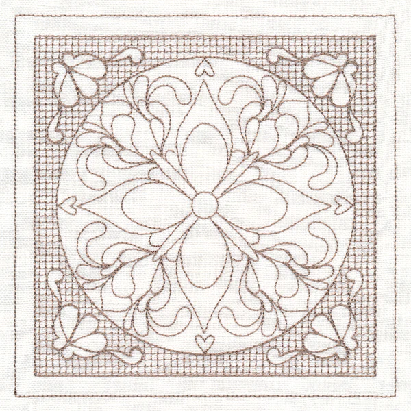 Fig Blossom Square (Trapunto) - Image 3