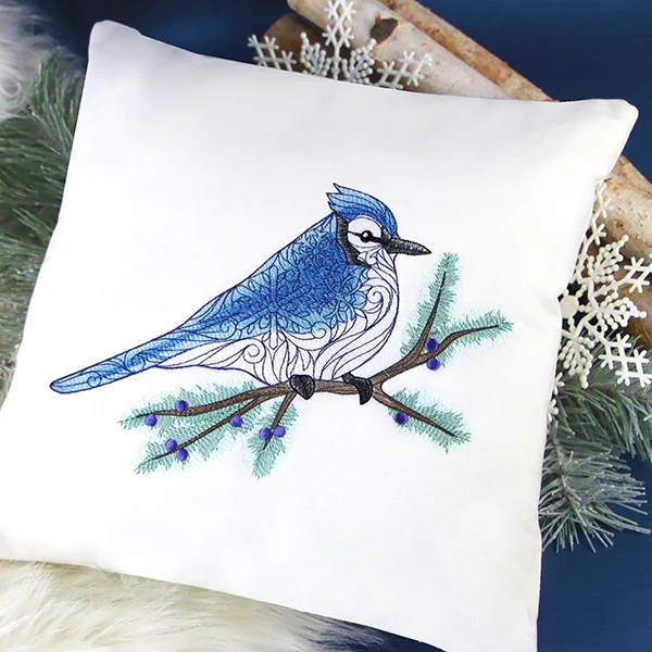 Filigree Blue Jay on Juniper - Image 10